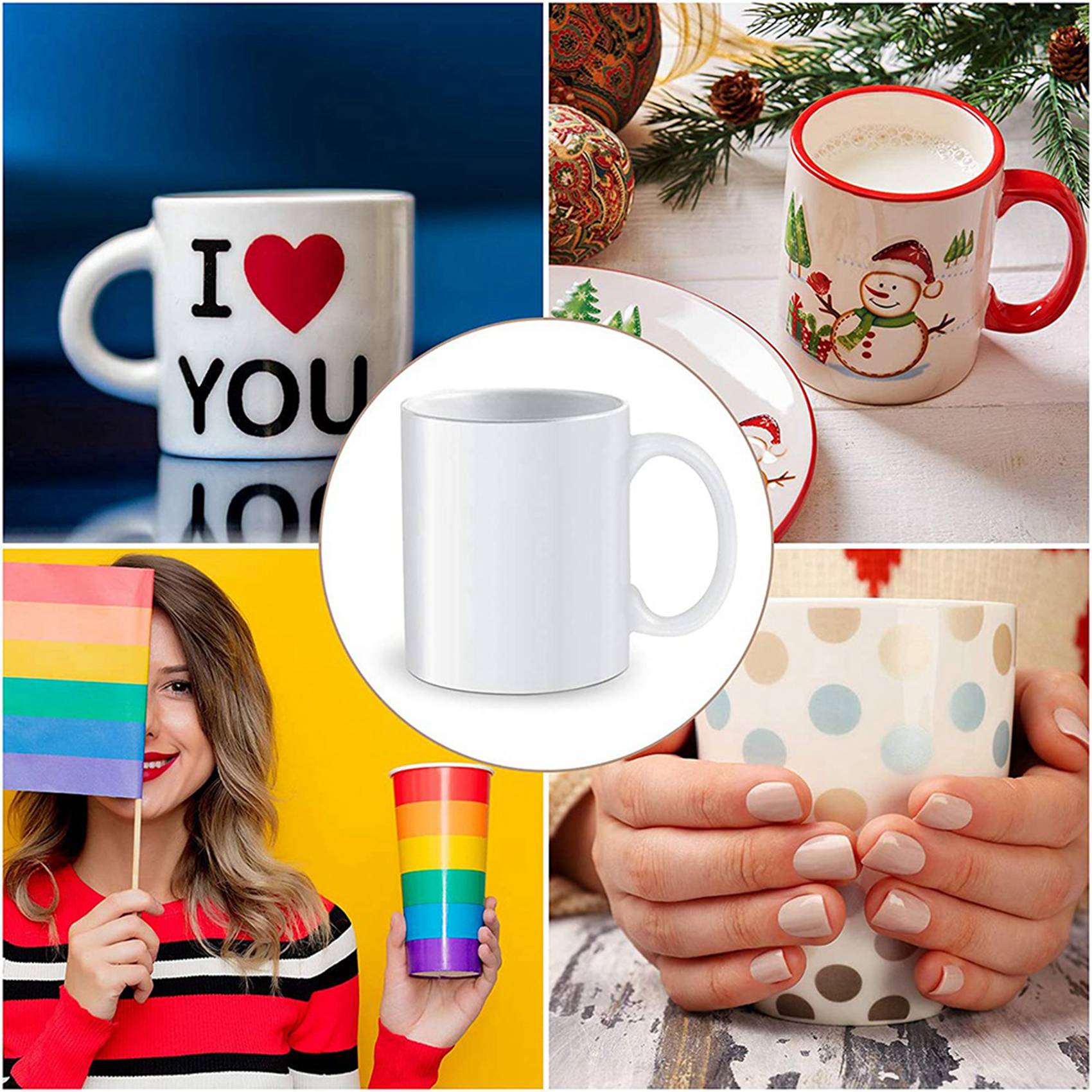 Sublimation Mug White - N09R-140개 승화 수축 필름 5X10 인치