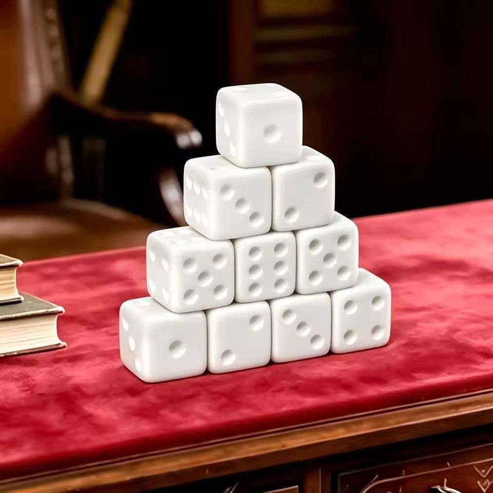 Puzzle Blank White - 10개/세트 빈 흰색 주사위 재미있는 퍼즐