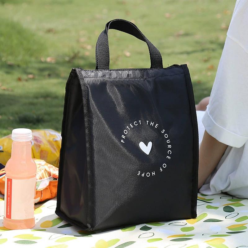 Tote Bag Sublimation - 간단한 스타일 하트 패턴 절연 점심