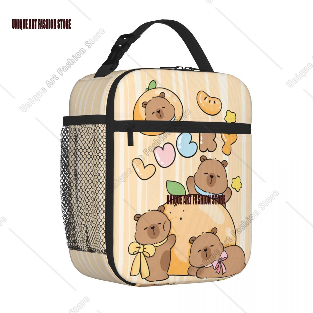 Tote Bag Sublimation - 귀여운 카피바라 행운의 보온 보냉 도시락