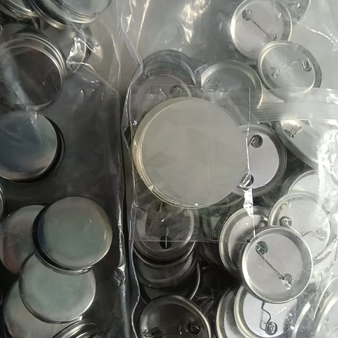 Button Badge Blank - 500개 25mm/32mm/37mm/44mm/58mm 금속 뒷면 무광 틴