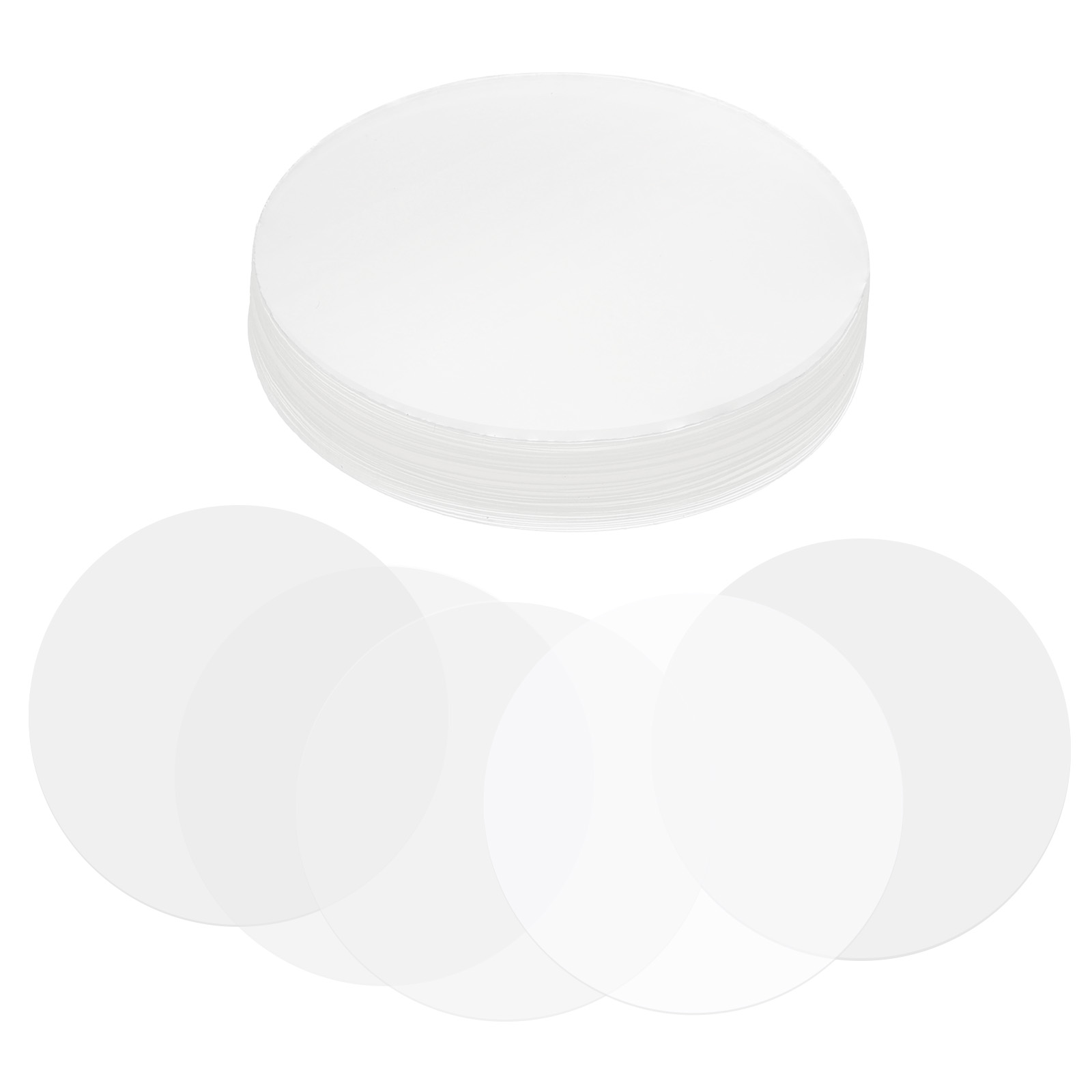 Button Badge Blank - 44/48/54/61/65/70mm 배지 필름 100/200개 투명 원형