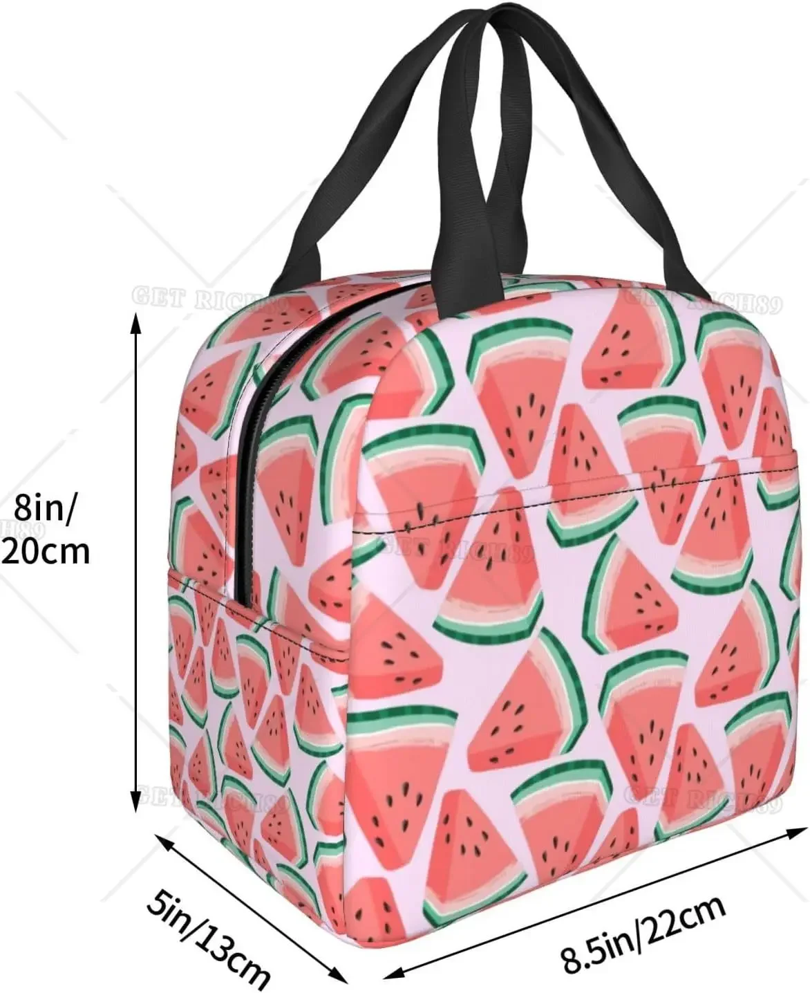 만화 수박 체리와 파인애플 재사용 가능한 점심 가방 절 - Tote Bag Sublimation 리뷰 및 가격