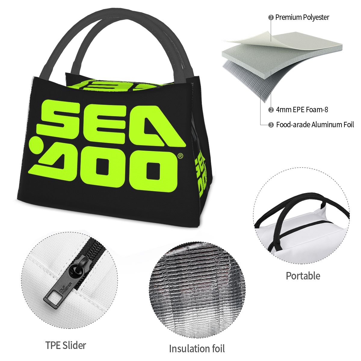 씨두 팀 RXT BRT 마린 여성용 보냉 도시락 가방, - Tote Bag Sublimation 리뷰 및 가격