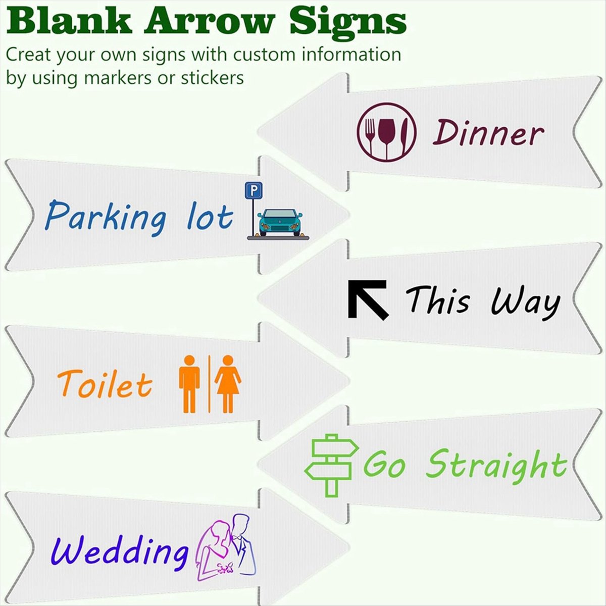 (AIMA) 지향성 화살표 표지판(스테이크 포함), 4 - Yard Sign Blank 리뷰 및 가격