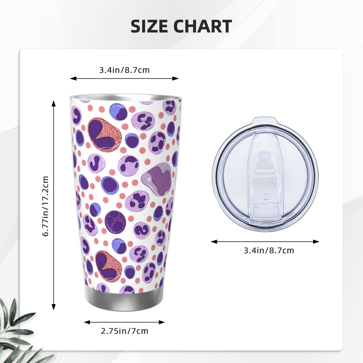 대형 백혈구 패턴 스테인리스 스틸 텀블러 진공 단열 머 - Tumbler 20Oz White 리뷰 및 가격