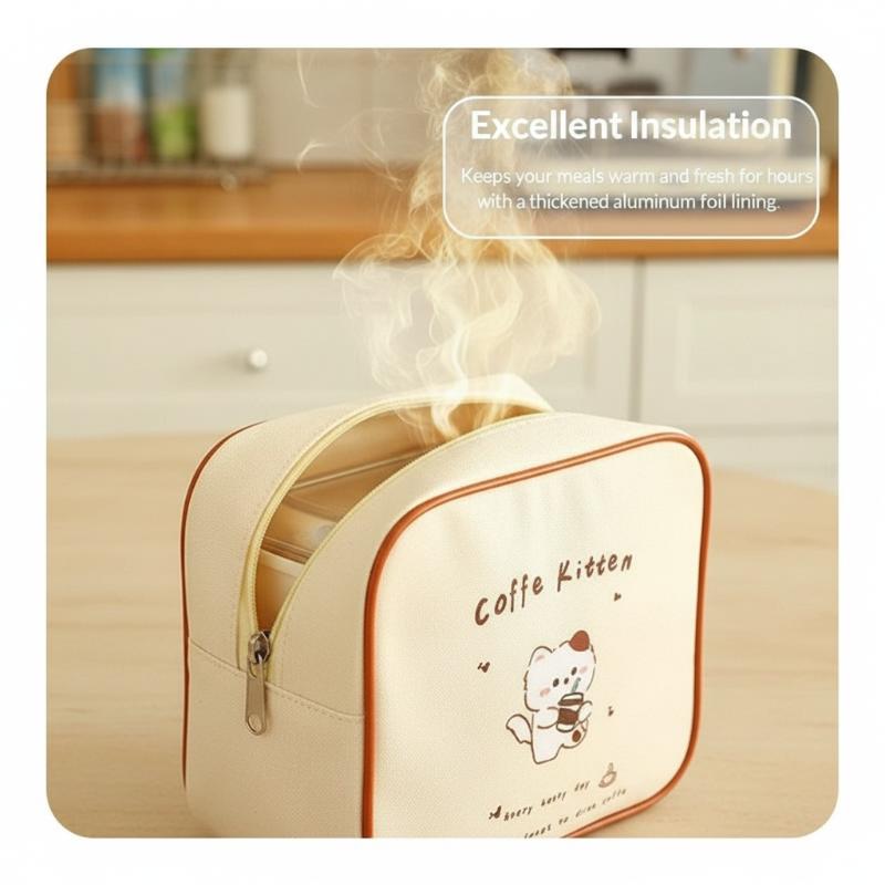 [J] 귀여운 만화 절연 도시락 가방 휴대용 재사용 가 - Tote Bag Sublimation 리뷰 및 가격