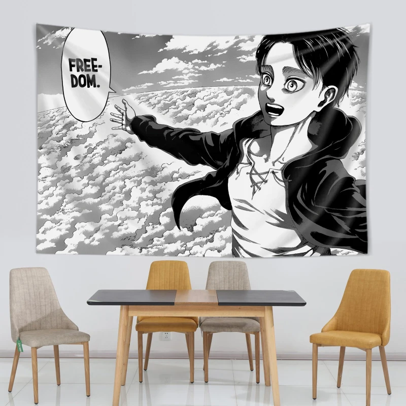 Eren Yeager Freedom 만화 포스터 벽 예 - Canvas Wrap Ready 리뷰 및 가격