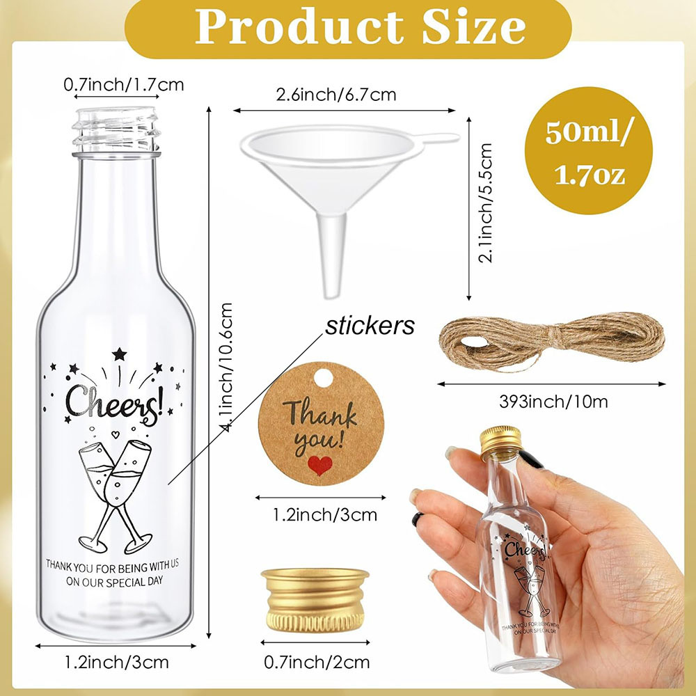 50팩 미니 주류병, 1.7oz/50ml 미니 와인병, - Water Bottle Blank 리뷰 및 가격