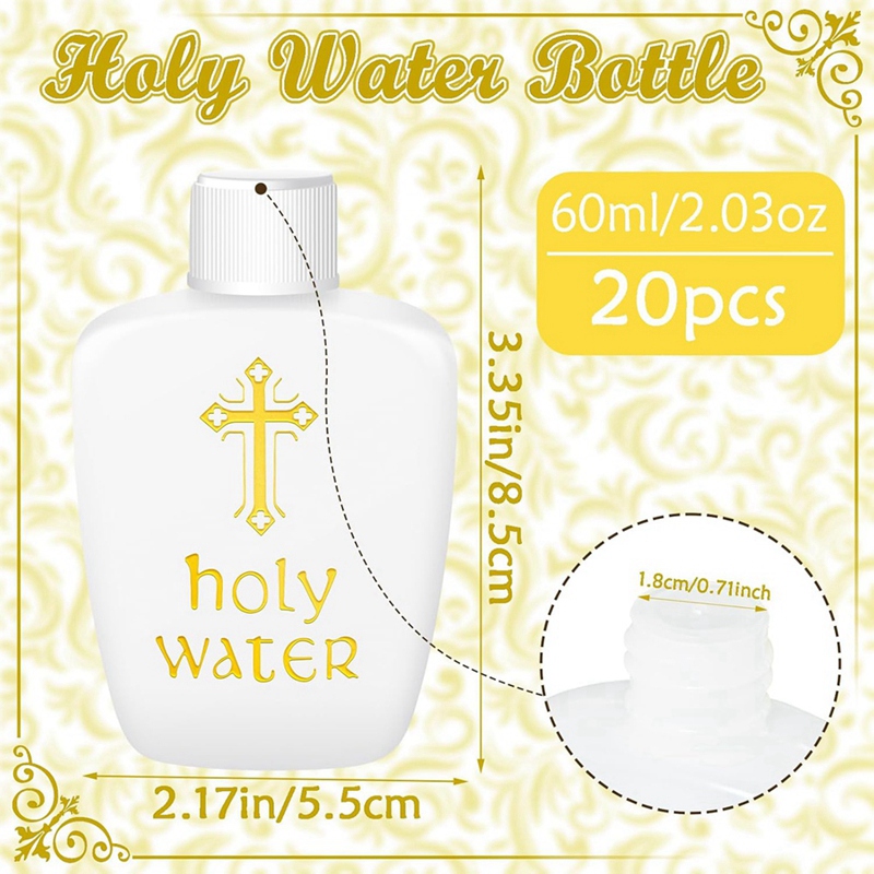 20 Pcs 성수병 플라스틱 2oz 성수 용기 가톨릭  - Water Bottle Blank 리뷰 및 가격