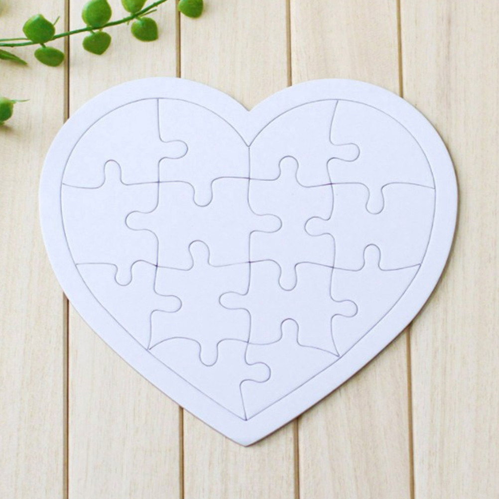 4Pcs 색칠 공부 빈 퍼즐 세트 어린이 DIY 종이  - Puzzle Blank White 리뷰 및 가격