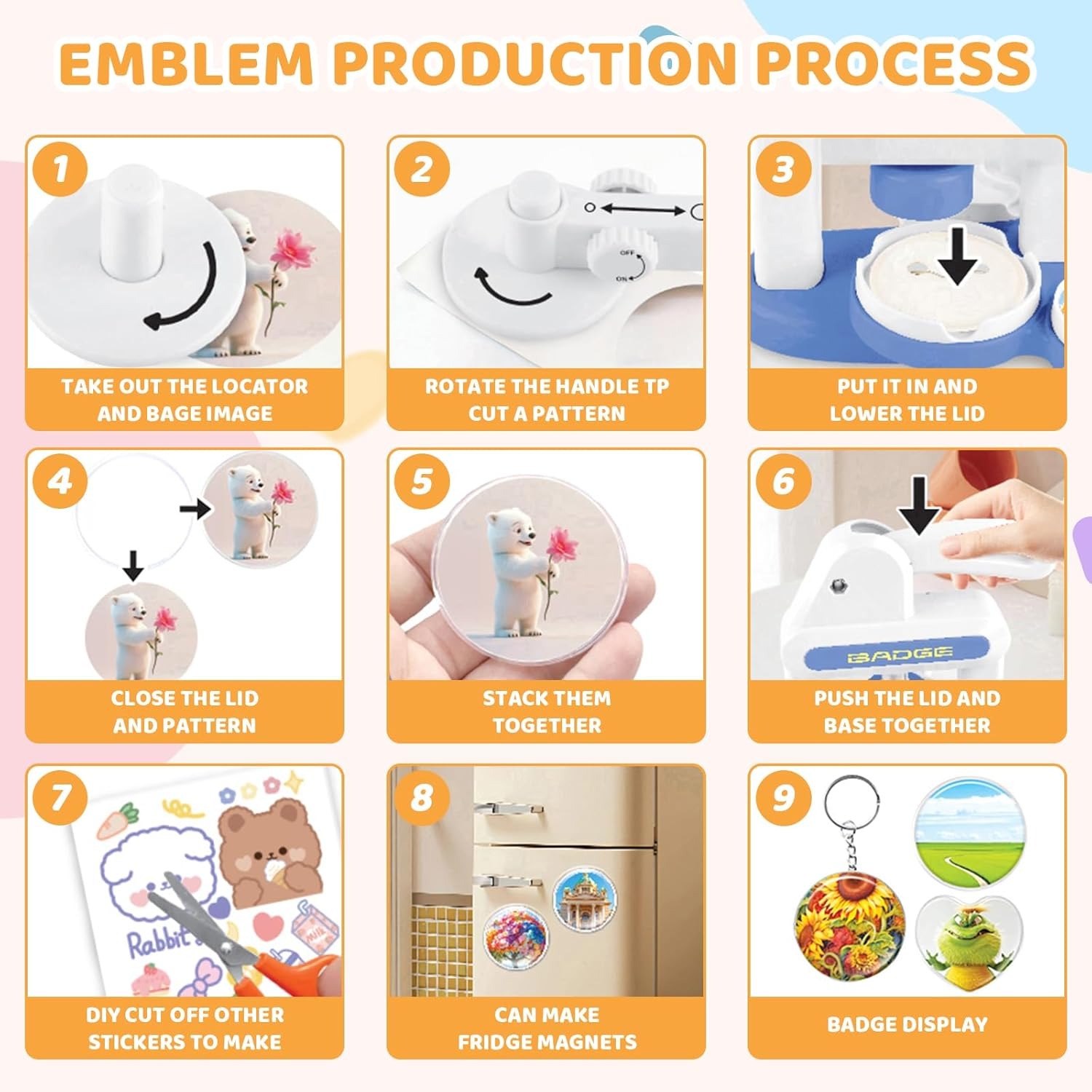 DIY 배지 제작 기계, 버튼 제작 기계, 하트 모양, - Button Badge Blank 리뷰 및 가격