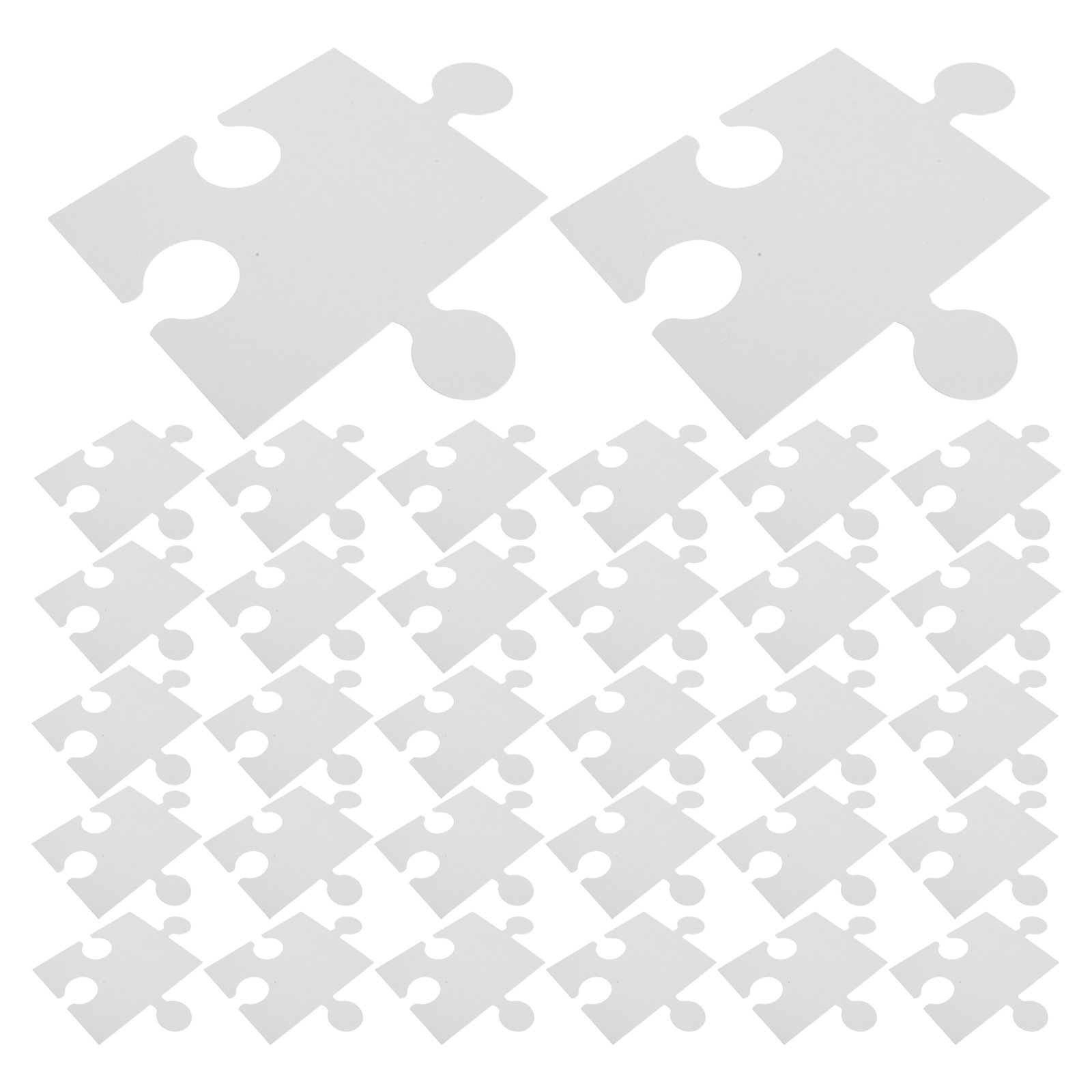 60Pcs 대형 흰색 빈 퍼즐 조각 어린이를위한 종이  - Puzzle Blank White 리뷰 및 가격
